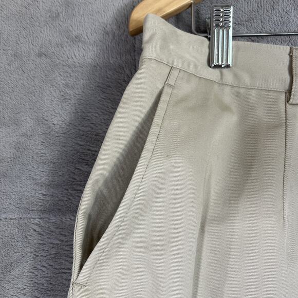 LL Bean Capri Pants Womens 18 Petite Tan High Rise Cotton Blend Twill Pockets - Picture 2 of 10